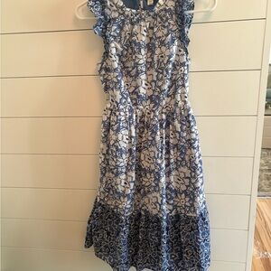 J. Crew Navy and White Floral dress